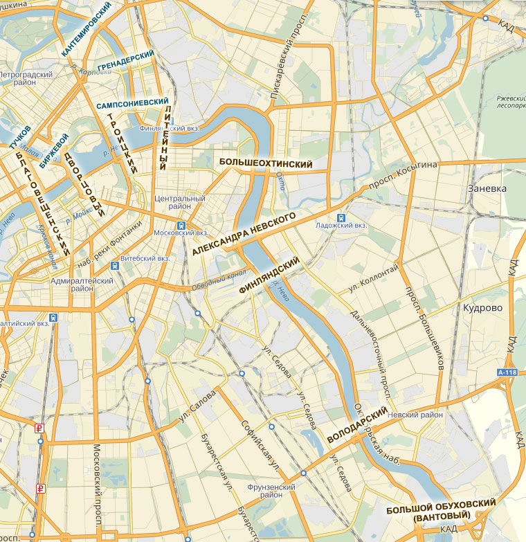 Карта разводных мостов Санкт-Петербурга